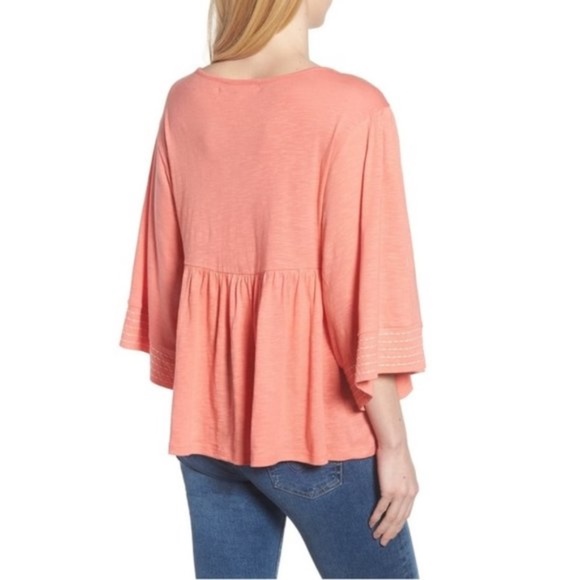 Caslon Embroidered Peasant Top - Picture 2 of 4